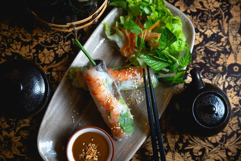 Frische vietnamesische Sommerrollen